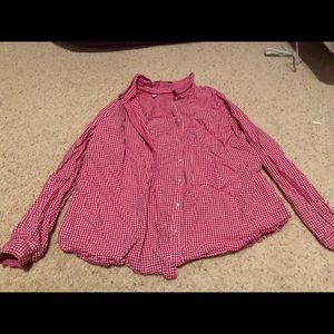 Pink and White checkered blouse